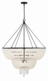 Crystorama Rylee 15 Light Matte Black Chandelier