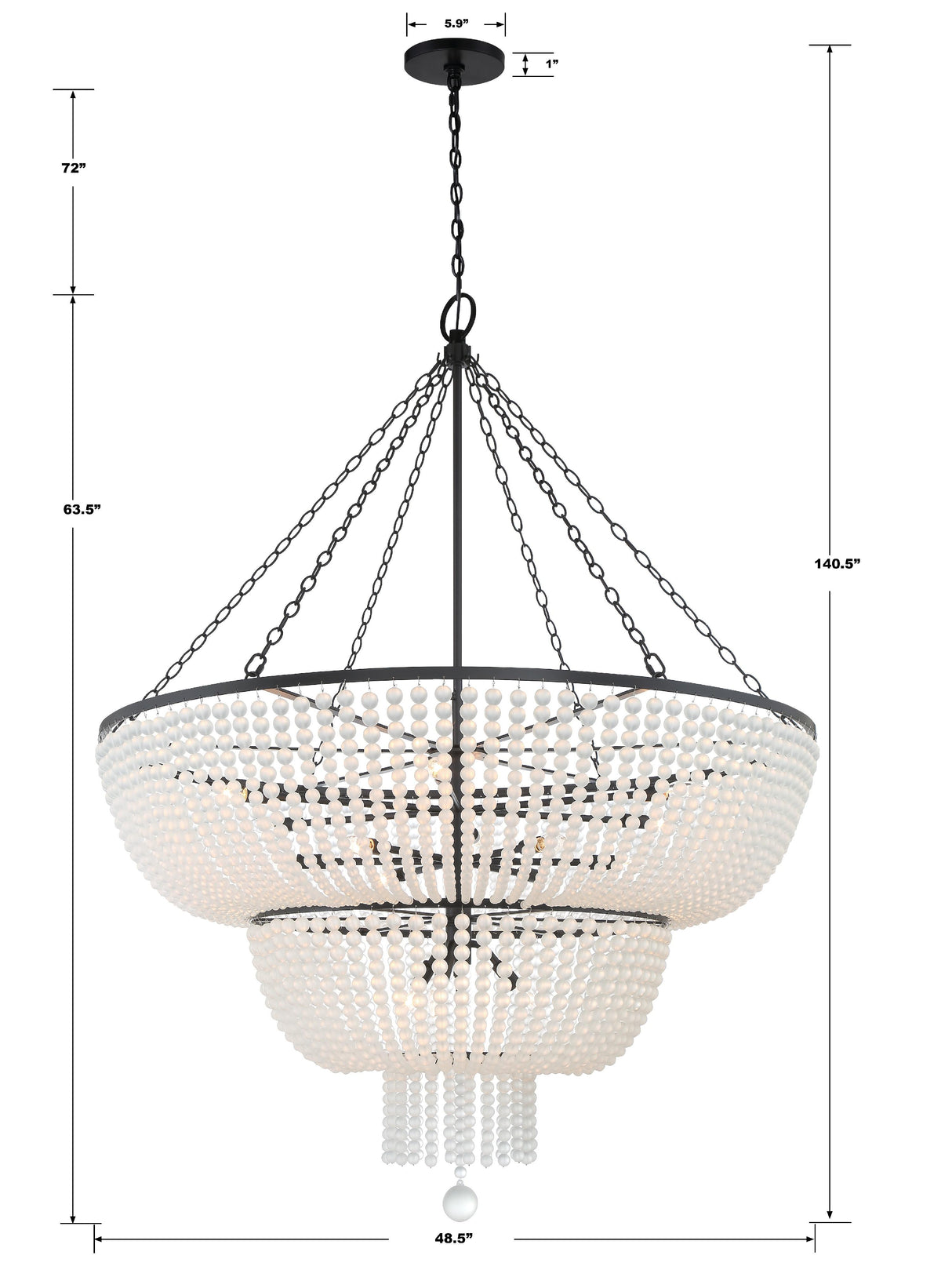 Crystorama Rylee 15 Light Matte Black Chandelier