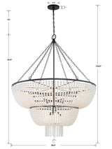 Crystorama Rylee 15 Light Matte Black Chandelier