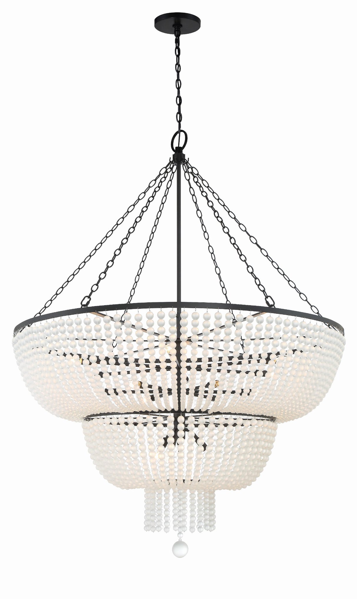 Crystorama Rylee 15 Light Matte Black Chandelier