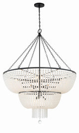 Crystorama Rylee 15 Light Matte Black Chandelier