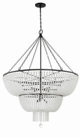 Crystorama Rylee 15 Light Matte Black Chandelier
