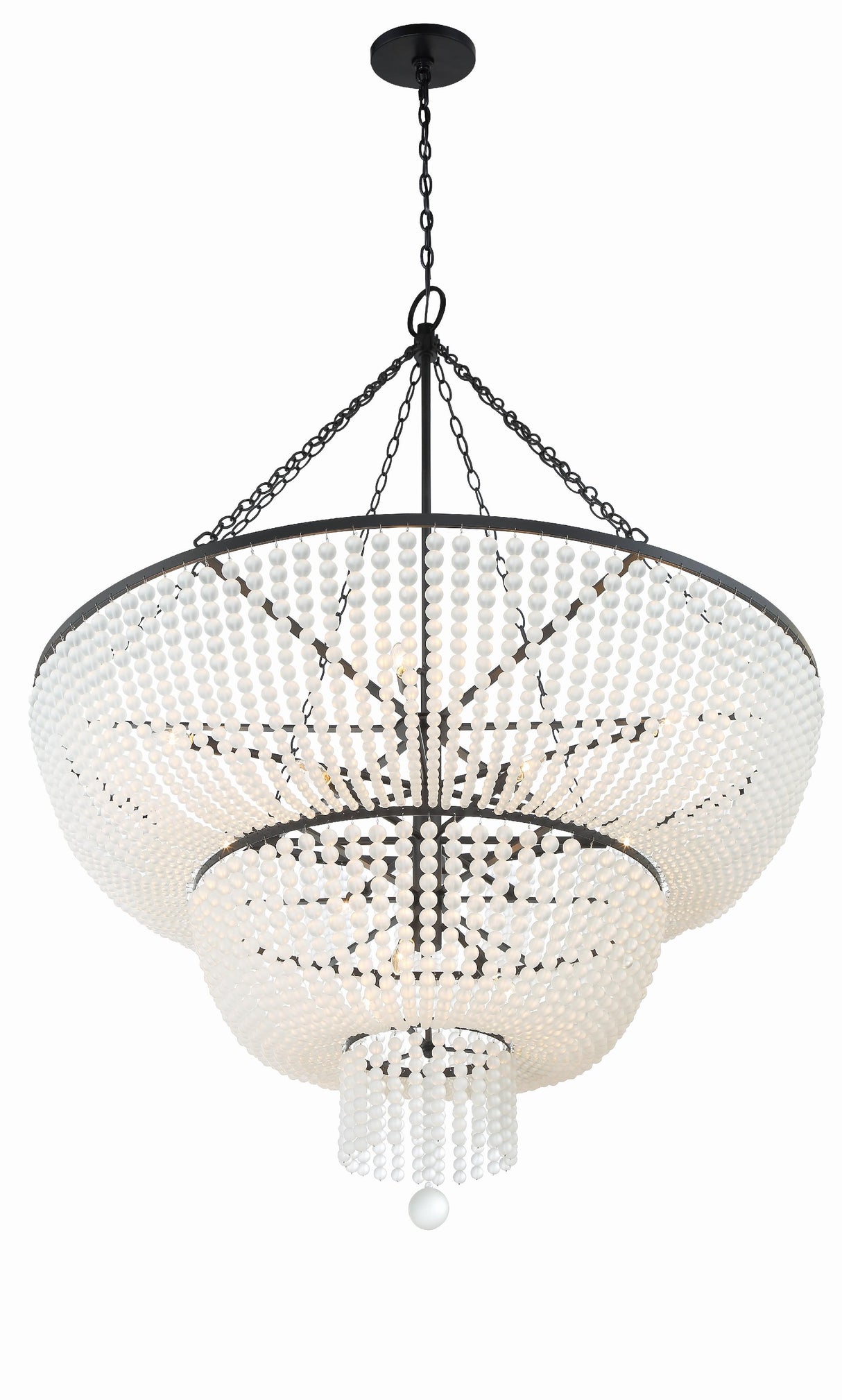 Crystorama Rylee 15 Light Matte Black Chandelier