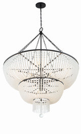 Crystorama Rylee 15 Light Matte Black Chandelier