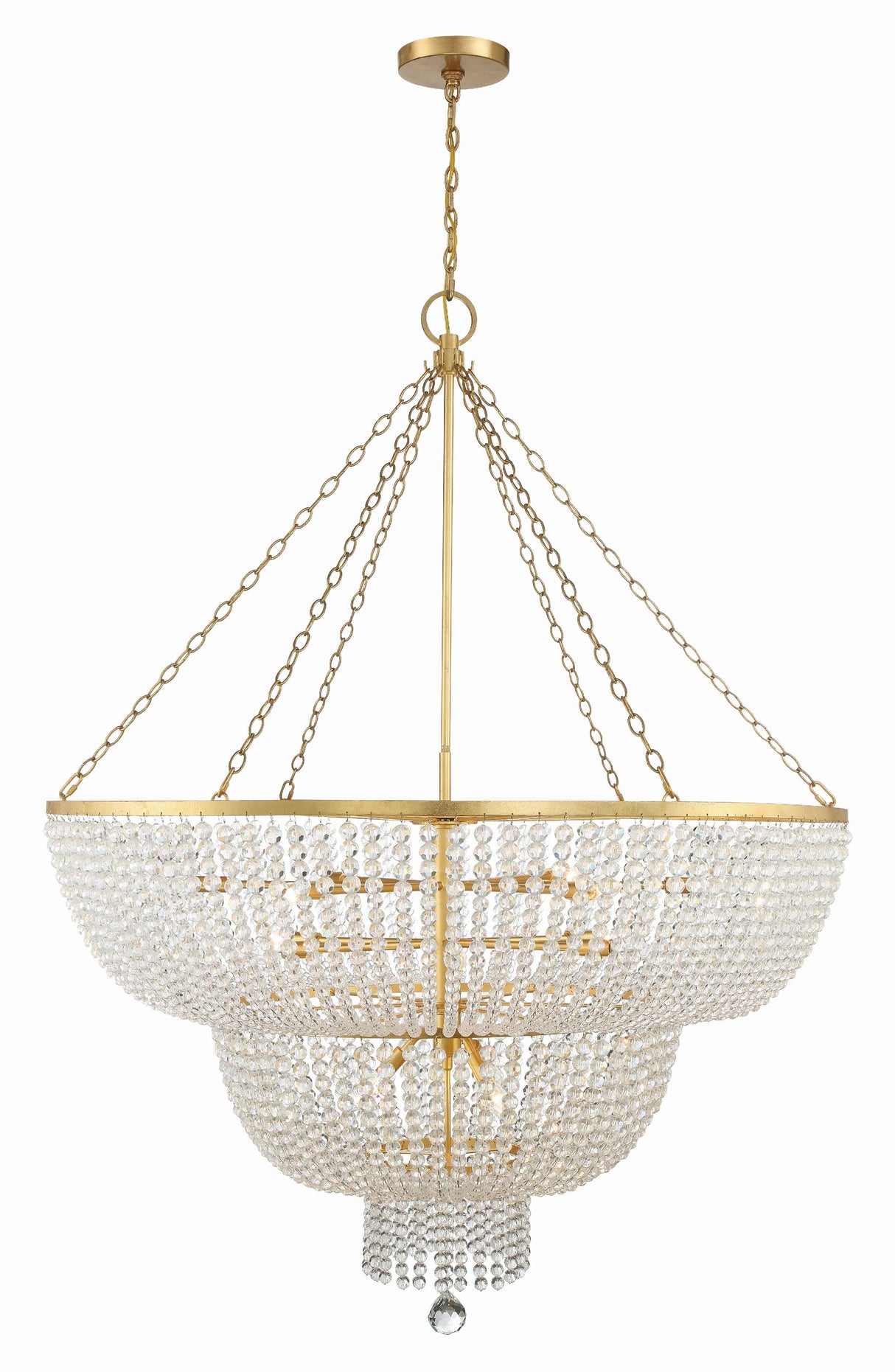 Crystorama Rylee 15 Light Antique Gold Chandelier