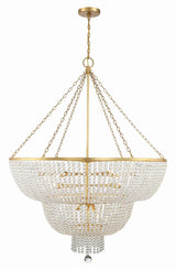 Crystorama Rylee 15 Light Antique Gold Chandelier