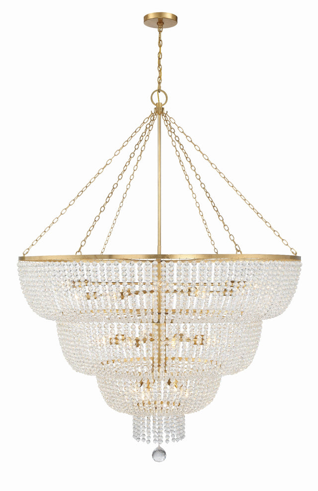 Crystorama Rylee 24 Light Antique Gold Chandelier