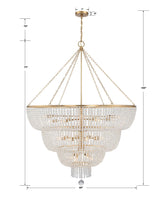 Crystorama Rylee 24 Light Antique Gold Chandelier
