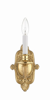 Crystorama Crystorama 1 Light Polished Brass Cast Sconce