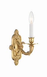 Crystorama Crystorama 1 Light Polished Brass Cast Sconce