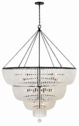 Crystorama Rylee 24 Light Matte Black Chandelier