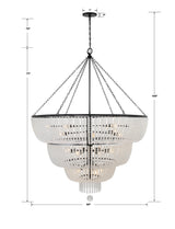 Crystorama Rylee 24 Light Matte Black Chandelier