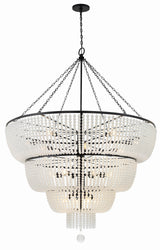 Crystorama Rylee 24 Light Matte Black Chandelier