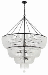 Crystorama Rylee 24 Light Matte Black Chandelier