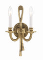Crystorama Crystorama 2 Light Olde Brass Cast Sconce