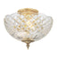 Crystorama Milton 2 Light Olde Brass Semi Flush Mount