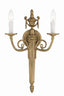Crystorama Crystorama 2 Light Matte Brass Cast Sconce