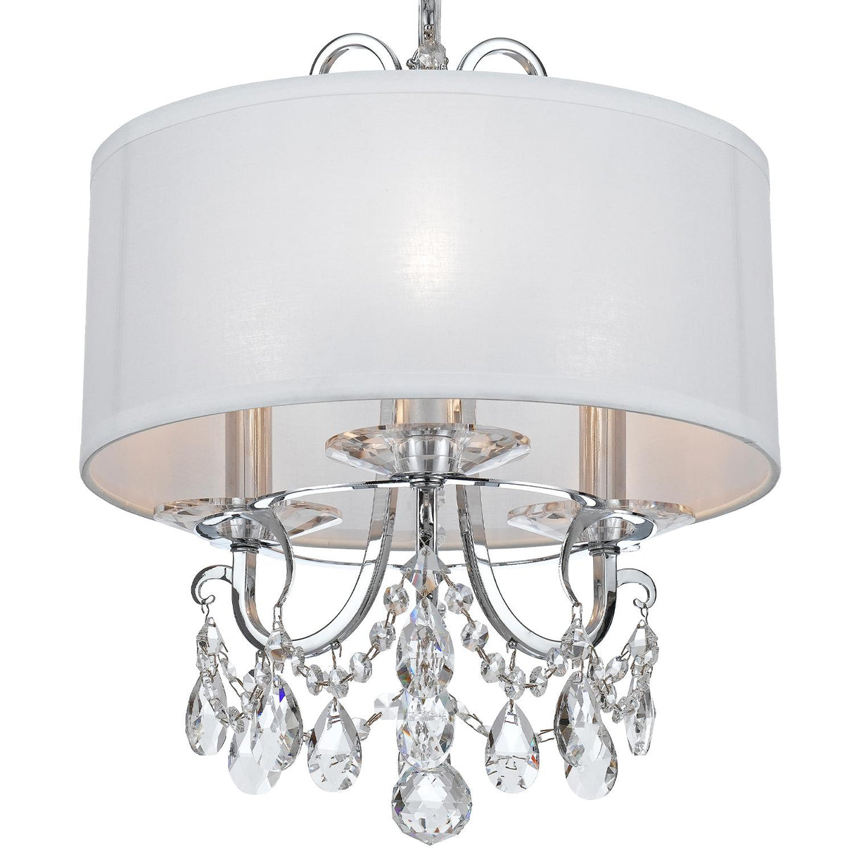 Crystorama Othello 3 Light Clear Crystal Polished Chrome Mini Chandelier