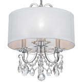 Crystorama Othello 3 Light Clear Crystal Polished Chrome Mini Chandelier