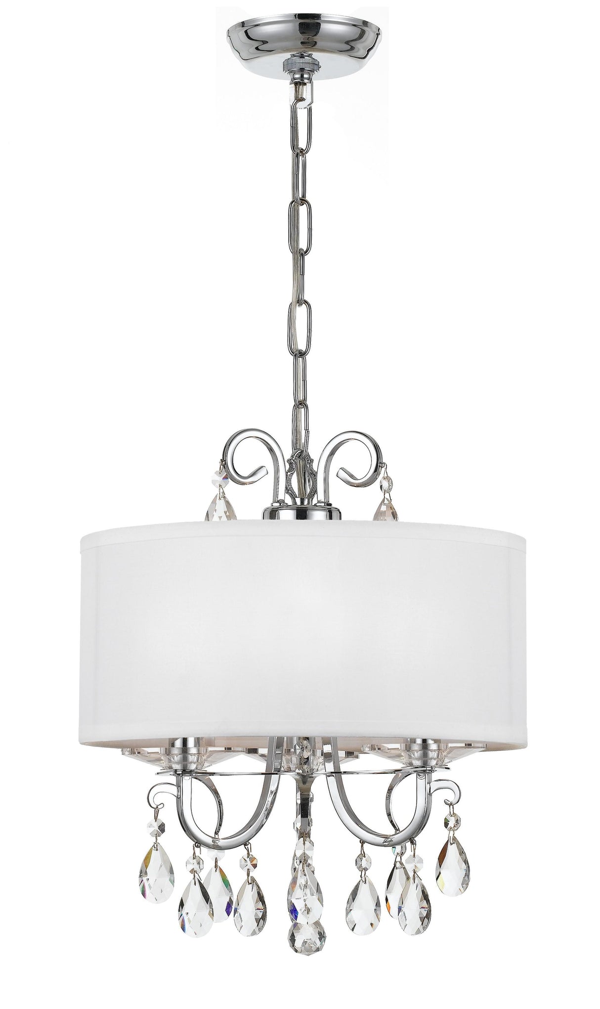 Crystorama Othello 3 Light Swarovski Strass Crystal Polished Chrome Mini Chandelier