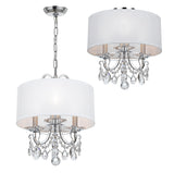 Crystorama Othello 3 Light Swarovski Strass Crystal Polished Chrome Mini Chandelier