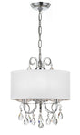 Crystorama Othello 3 Light Spectra Crystal Polished Chrome Mini Chandelier