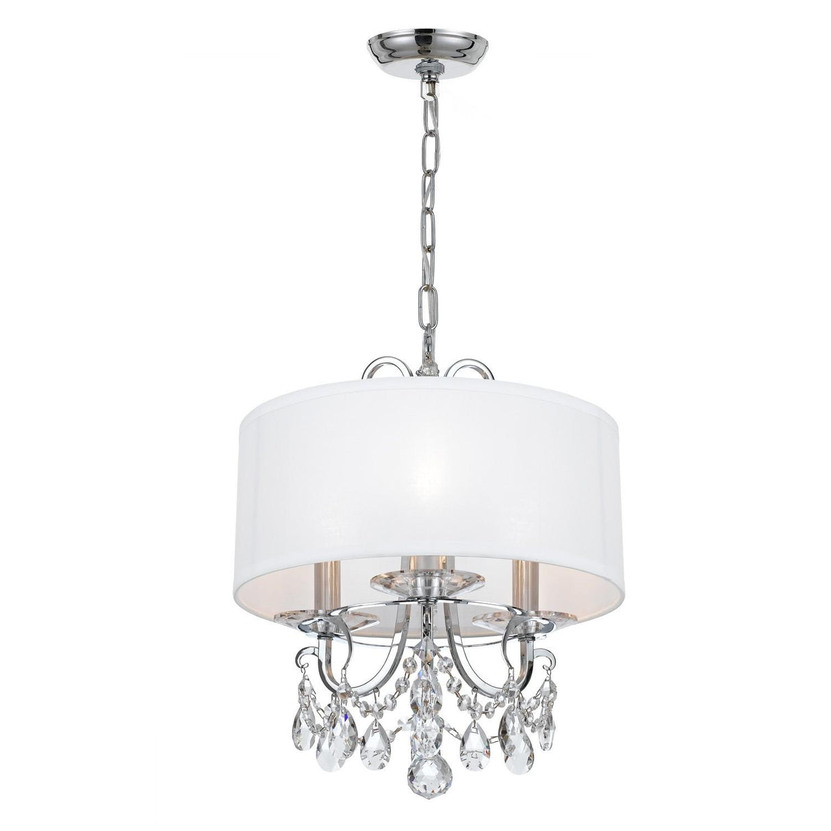 Crystorama Othello 3 Light Spectra Crystal Polished Chrome Mini Chandelier