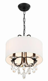 Crystorama Othello 3 Light Matte Black Mini Chandelier