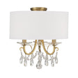 Crystorama Othello 3 Light Vibrant Gold Semi Flush Mount