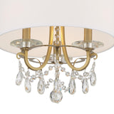 Crystorama Othello 3 Light Vibrant Gold Semi Flush Mount