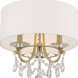 Crystorama Othello 3 Light Vibrant Gold Semi Flush Mount