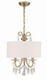 Crystorama Othello 3 Light Spectra Crystal Vibrant Gold Mini Chandelier