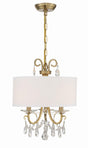 Crystorama Othello 3 Light Spectra Crystal Vibrant Gold Mini Chandelier