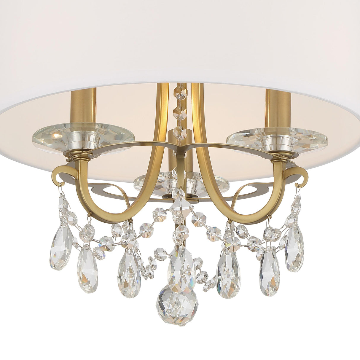 Crystorama Othello 3 Light Spectra Crystal Vibrant Gold Mini Chandelier