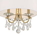 Crystorama Othello 3 Light Spectra Crystal Vibrant Gold Mini Chandelier