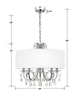 Crystorama Othello 5 Light Clear Crystal Polished Chrome Chandelier