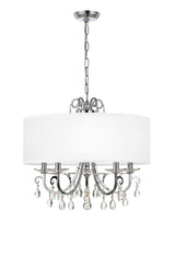 Crystorama Othello 5 Light Spectra Crystal Polished Chrome Chandelier
