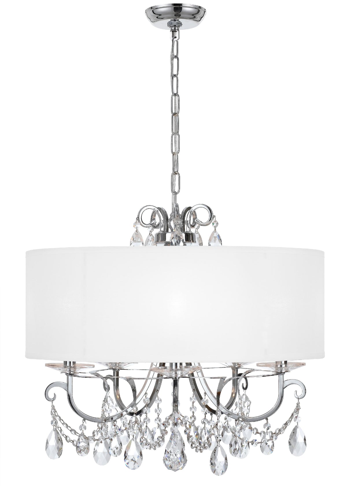 Crystorama Othello 5 Light Spectra Crystal Polished Chrome Chandelier
