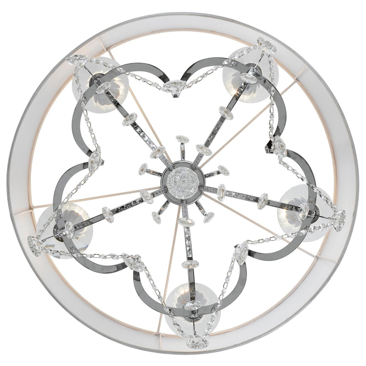 Crystorama Othello 5 Light Spectra Crystal Polished Chrome Chandelier
