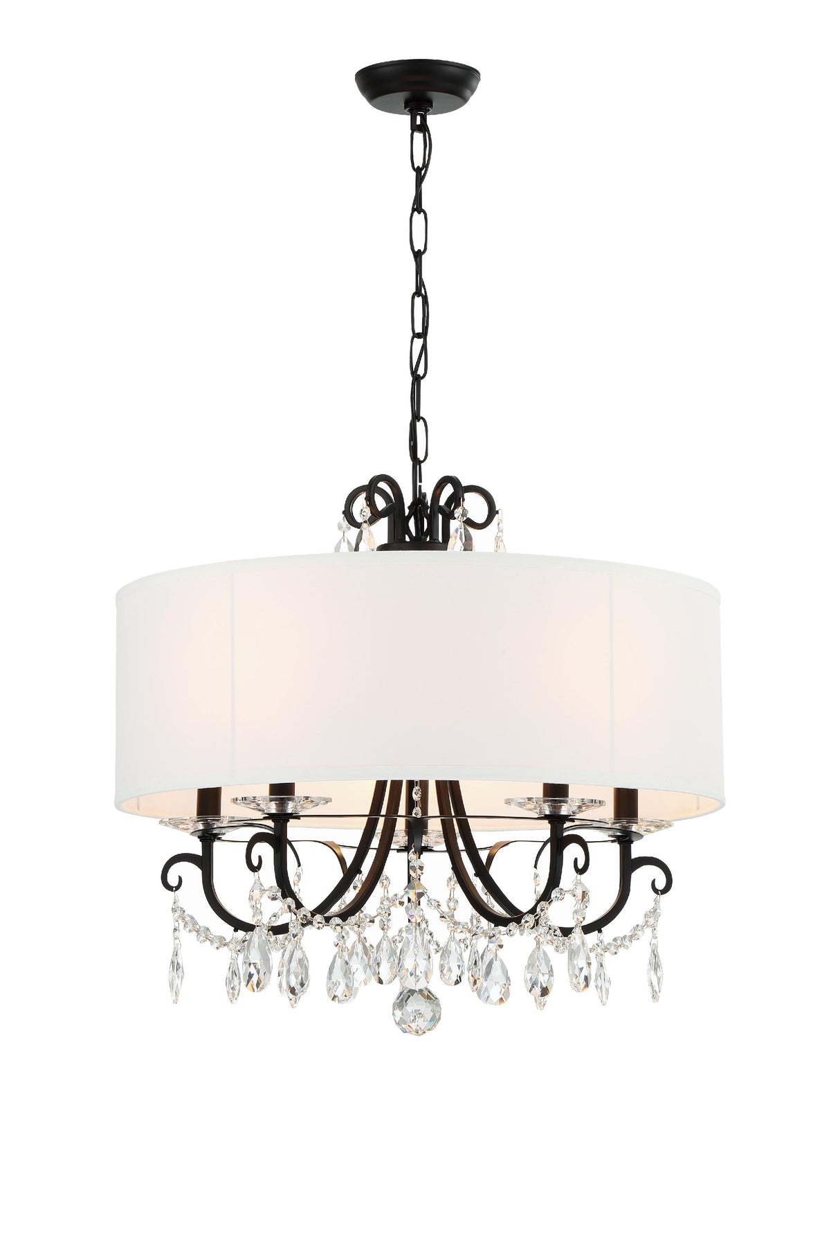 Crystorama Othello 5 Light Matte Black Chandelier