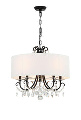 Crystorama Othello 5 Light Matte Black Chandelier