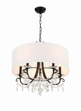 Crystorama Othello 5 Light Matte Black Chandelier