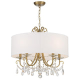 Crystorama Othello 5 Light Swarovski Strass Crystal Vibrant Gold Chandelier