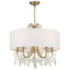 Crystorama Othello 5 Light Swarovski Strass Crystal Vibrant Gold Chandelier