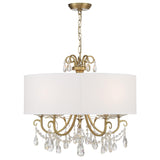 Crystorama Othello 5 Light Swarovski Strass Crystal Vibrant Gold Chandelier