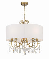 Crystorama Othello 5 Light Swarovski Strass Crystal Vibrant Gold Chandelier