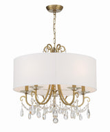 Crystorama Othello 5 Light Spectra Crystal Vibrant Gold Chandelier