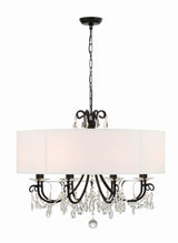 Crystorama Othello 8 Light Matte Black Chandelier