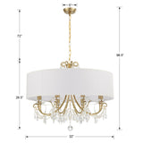 Crystorama Othello 8 Light Vibrant Gold Chandelier