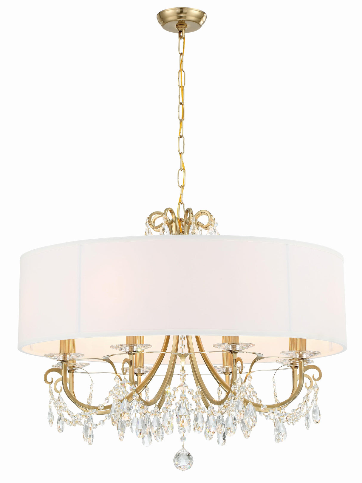 Crystorama Othello 8 Light Vibrant Gold Chandelier